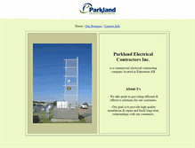Tablet Screenshot of parklandelectrical.com